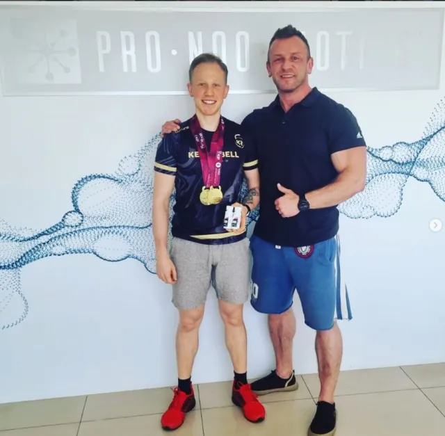 Piotr Kaczka z Filipem Bazanem
